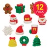 Baker Ross FN346 Christmas Erasers - Pack of 12, Christmas