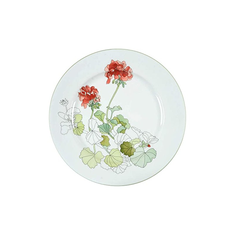 Block Geranium Dinner Plate