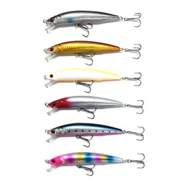 【Orurudo Fishing Tackle】 Lure Set 6 pieces 4.5 inches 0.63 lbs Minnow A Special II for Sea Bass, Flounder, Panfish, Black Bass Special Package qb100106a01n0