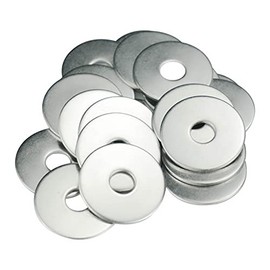 MeHurr M8 x 30mm Stainless Steel Flat Penny Washers (Pack of 40), A2 304 Grade, Silver, Round Head, Versatile Application
