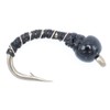The Fly Fishing Place Black Zebra Midge - Black Bead
