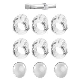 NyxSeat 6 Door Handle Protectors with 3 Round Bumpers, Transparent PVC Door Stop, Door Handle Bumper, Door Handle Bumper Protector to Prevent Wall Damage