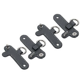 sourcing map 4Pcs Leather Purse Straps, 6.1cmx2.4cm Punch-Free Buckle Bag Strap Transformation Accessories for Mini Bag Handbag Crossbody Shoulder Strap, Gray