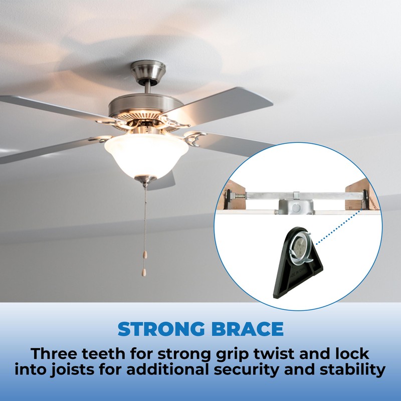 OHLECTRIC Saf-T-Brace For Ceiling Fans - Features 3 Teeth, Twist
