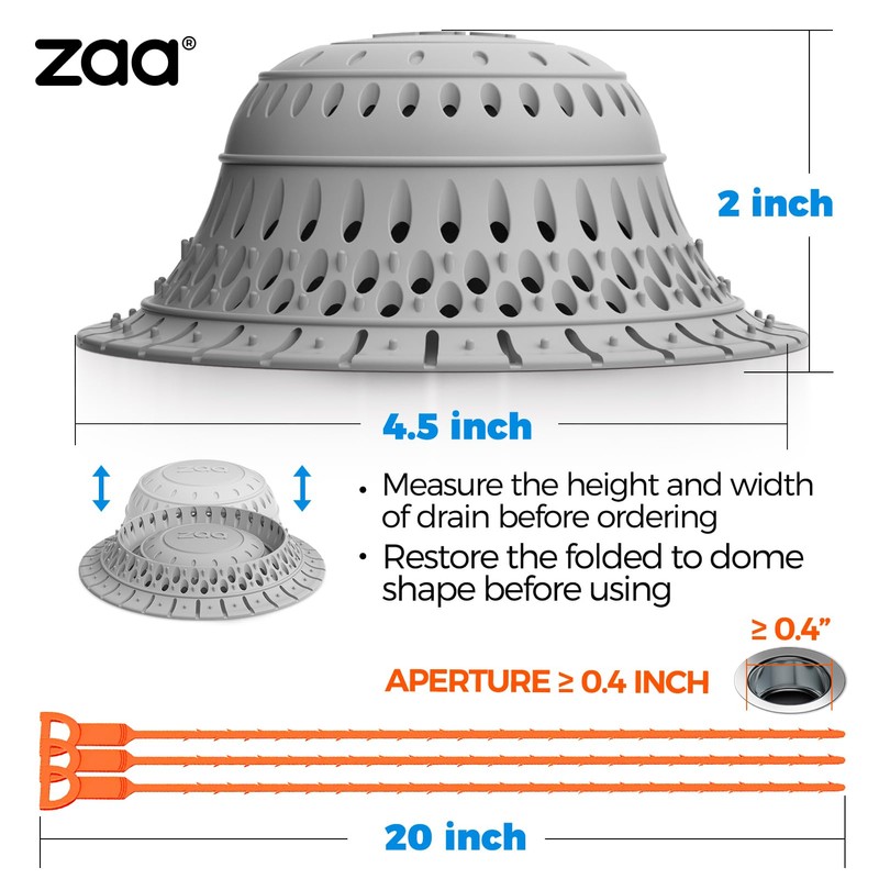 zaa 5 Pcs Bathtub & Shower Drain Hair Catcher, 2