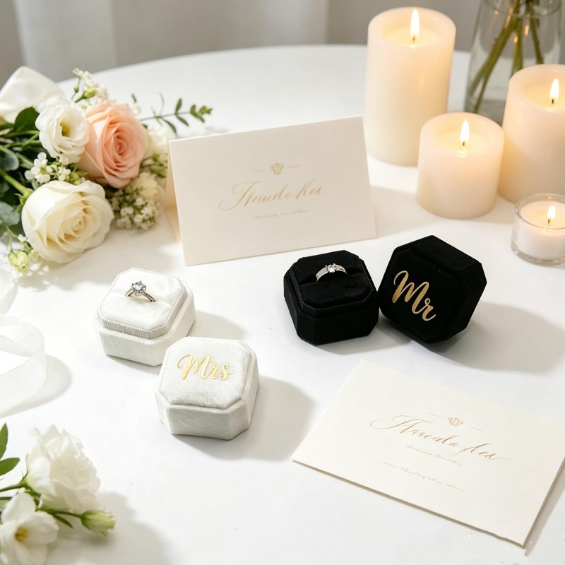 MTJYQYF Mr & Mrs Wedding Ring Box - Engagement Ring