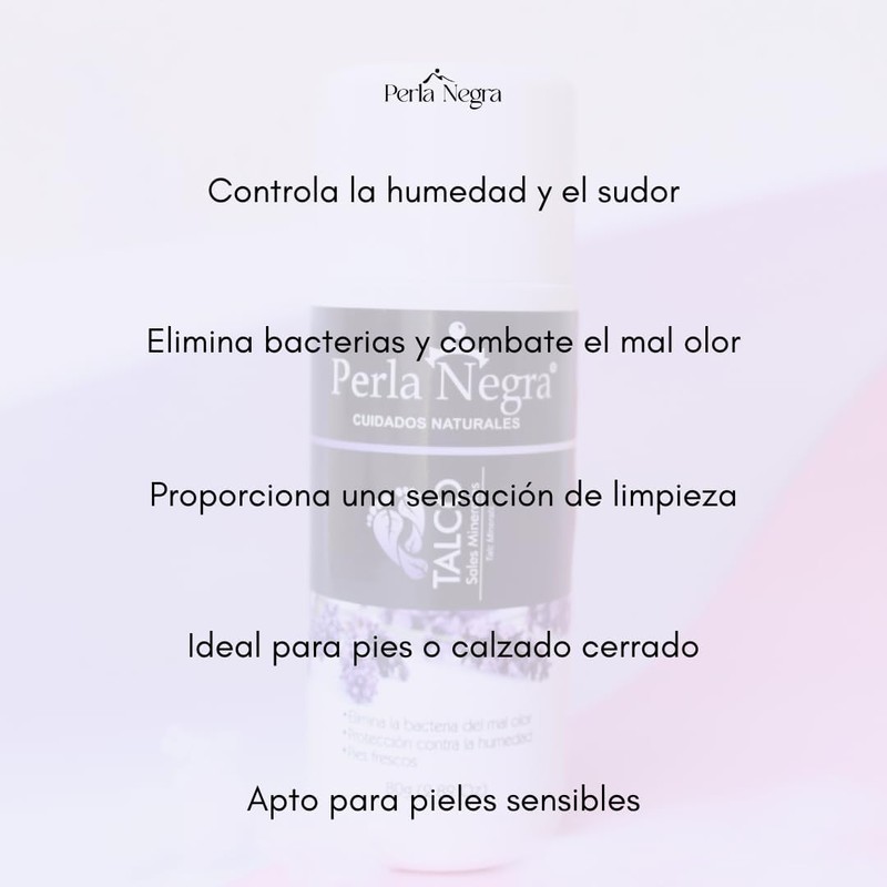 Perla Negra - Talco de Sales Minerales - Pies y
