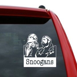 Black Heart Decals & More Jay and Silent Bob / "Snoogans" Vinyl Decal | Color: White | 5" tall