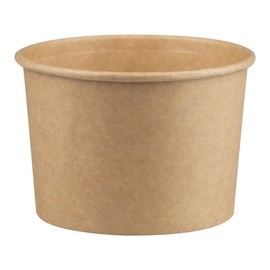 VEPATIM 50 Soup Containers Soup Cups Made of Kraft Paper Brown 16 oz 500 ml
