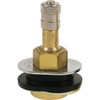 Ascot TR501OV 1-1/2" Brass Clamp-in Oval Tubeless Tire Truck Valve Stem (1)