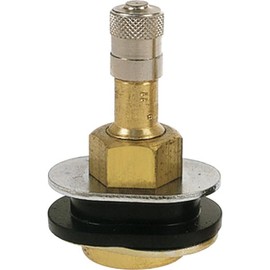 Ascot TR501OV 1-1/2" Brass Clamp-in Oval Tubeless Tire Truck Valve Stem (1)