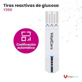 VitalCare | Tiras Reactivas de Glucosa en Sangre x50 | Compatibles con Glucómetro VitalCare 310 | 2 Frascos de 25 Tiras