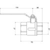 Mildon Rough Brass Gas and Water Tested Dual Ball Valve,