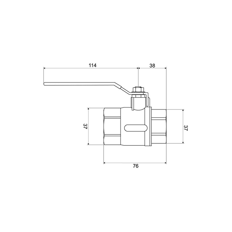 Mildon Rough Brass Gas and Water Tested Dual Ball Valve,