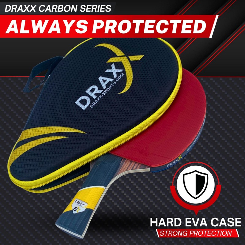 DRAXX Sports Table Tennis Bat 6 Stars Professional Carbon Paddle