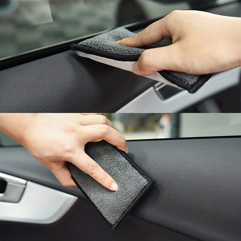 2Pcs Car Interior Scrubbing Sponges, 15×10x2.5CM Microfiber Auto Detailing Scrub
