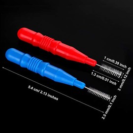 BBTO 100 piezas de llaves de cepillo dental para limpiador interdental, palillo de dientes, cabezal de hilo dental, limpiador oral de palillos dentale