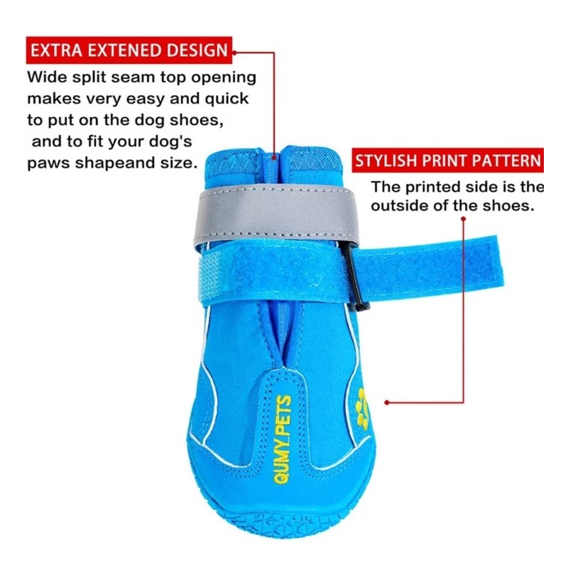Zapatos para perro QUMY para botas y protectores de patas