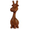 ART-CRAFT Wooden Giraffe Wood Carving Natural Miniature Height 10 cm