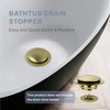 Gold Brushed Tub Drain Stopper,Universal Pop Up Bath Drain Plug