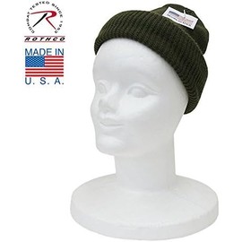 ROTHCO Acrylic Watch Cap (Swirling Beanie, Knit Cap), Olive