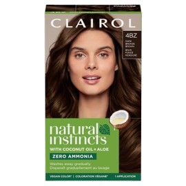 Clairol Natural Instincts Demi-Permanent Hair Dye, 4BZ Dark Bronze Brown Hair Color, Pack of 1