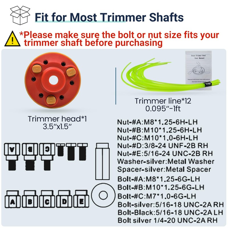 SIMUSI Universal Weed Eater Head, Easy Load String Trimmer Head