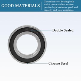 QUARKZMAN 6006-2RS 30 x 55 x 13 mm Precision Ball Bearings x 2 Pieces Chrome Steel for Industrial Machines DIY Projects Double Shielded