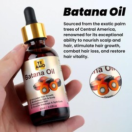 Te Amo Batana Hair Oil 2.02 oz – Moisturizes Scalp, Supports Healthy Hair, Reduces Breakage & Split Ends – With Batana, Jojoba, Olive, Coffee, and Turmeric Oils