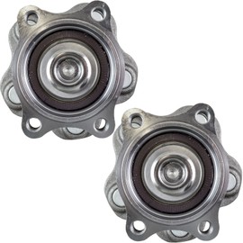 TRQ Rear Wheel Hub & Bearing Set Pair for 02-06 Nissan Altima w/ABS