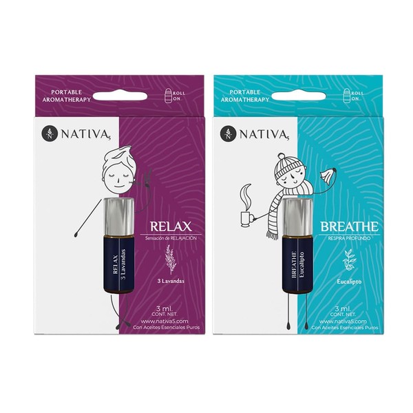 Pack Roll On 3ML - Aromaterapia Portable (2Pack Roll On Menta)