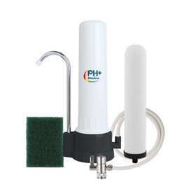 BOKKRALL Countertop Filter Water System, 5-Stage Alkaline Water Filter, 8000 Gallons Faucet Water Filter with 1 Washable Ceramic Filter (BS-10-M12)