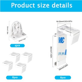 Pack of 20 Roller Blind Brackets Window Roller Blinds for Windows No Drilling Replacement Parts Suitable for Blackout Roller Blinds Side Pull Blinds and Double Roller Blind Accessory Sets