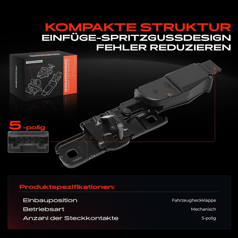 Frankberg Tailgate Lock, Boot Door Lock, Tailgate Compatible with A4