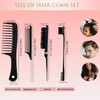 4 Stück Haarstyling Kamm Set, Doppelseitige Kanten Bürste, Teasing Haarbürste