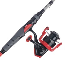 Abu Garcia 6’6” Max X Fishing Rod and Reel Spinning Combo, 3 +1 Ball Bearings with Lightweight Graphite Body & Rotor, Rocket Line Management System, Red, 30 - 6'6" - Medium - 2pc