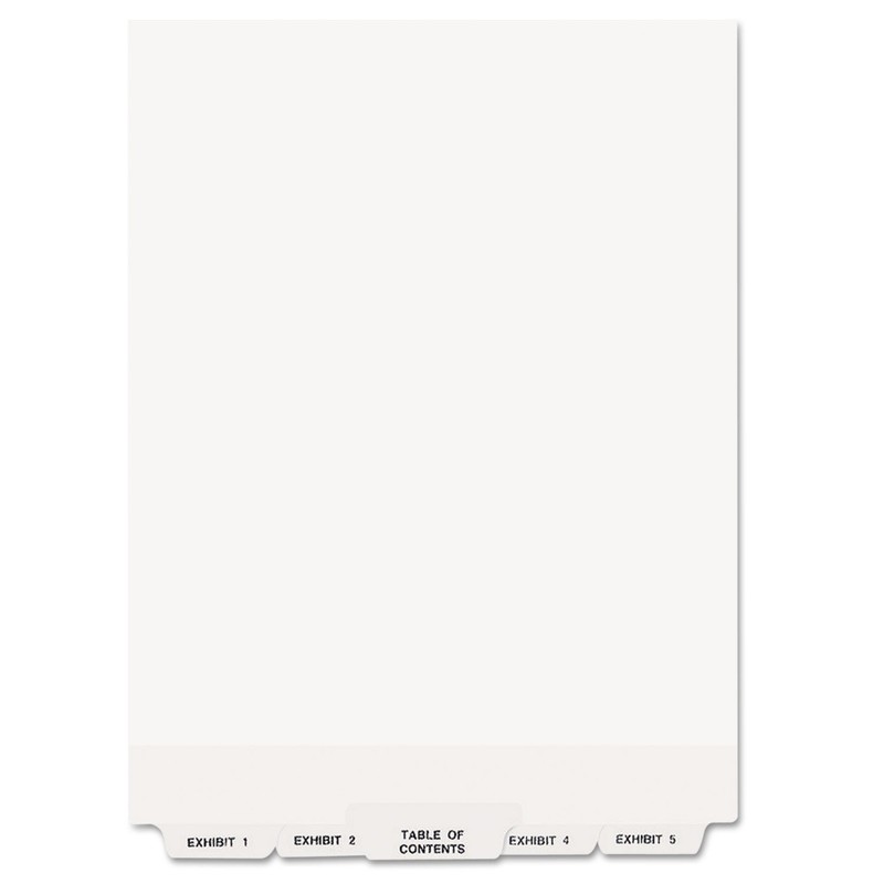 Avery Avery-Style Bottom Tab Dividers, 26-Tab, Legal Exhibit 1-25, 8.5