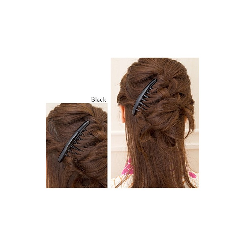 JewelVOX Hair Accessories, Simple, Evening Roll, Comb, Black, Brown, Select