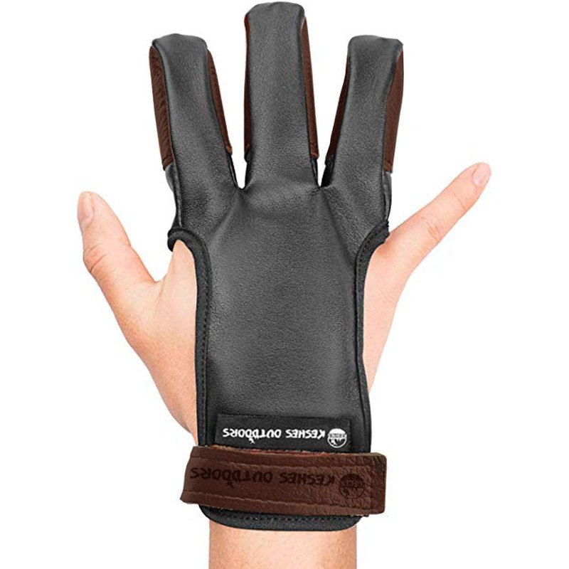 KESHES Archery Glove Finger Tab Accessories - Leather Gloves for