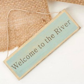 Factory Direct Craft Welcome to The River Sign Ornament | 6 Pieces