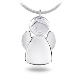 TROIKA ANGELINA – KR17-32/CH – Schlüsselanhänger – Schutzengel, Schutzengelchen – Metallguss– glänzend – verchromt – silber – TROIKA-Original