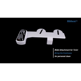 Hibbent Hot and Cold Water Spray Non-Electric Dual Nozzle, Bidet Attachment for Toilet