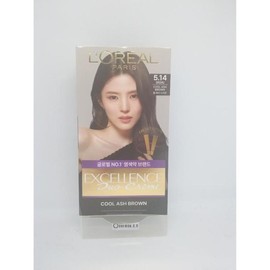 L'Oréal L'Oréal Paris Excellence Duo Cream Gray Gray Hair Dye 5.14 Cool Ash Brown 1ea / 로레얄로레알파리 엑셀랑스 듀오크림 새치염색 염모제 5.14쿨애쉬브라운 1개
