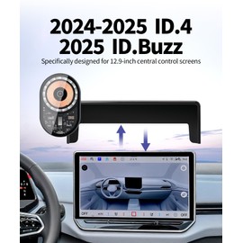 Masergogo Wireless Charging car Phone Holder for Volkswagen ID.4 2024 2025 / VW ID.Buzz 2025 Accessories 12.9 inch Screen Fixed Clip,360° Rotation car Phone Mount Compatible with MagSafe