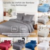 Dark Grey Bamboo Bed Sheets without Rubber, Cooling 180 x
