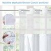 No Hook Shower Curtain with Snap-in Fabric Liner Set, Translucent