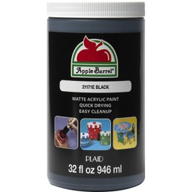 Apple Barrel Pintura negra de 32 onzas líquidas (paquete de 1)