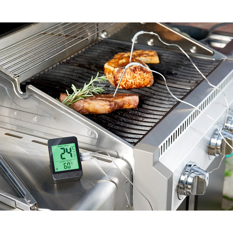 Rosenstein & Söhne Bluetooth BBQ Thermometer, App for Android and