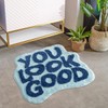 Urtlmaji You Look Good Bath Mat Blue Funny Bathroom Rugs