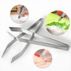 LVYKING 2 Pcs Fish Bone Tweezers, Stainless Steel Flat and